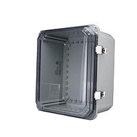Bud Industries DPH-28714-C ປົກຄຸມກະຈົບກະຈົບຊັດເຈນ NEMA/IP ອັດຕະໂນມັດ IP68 N6P PC Enlc ມີຄວາມສູງແຜ່ນປ່ອງປັບໄດ້ (13.2 x 11.2 x 7.7)
