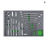 TOPTUL GED3515 3/8" ແລະ 1/2" DR. Flank Socket Wrench Set (35 pcs)