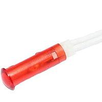 Mallory Sonalert FL1P-6QW-2-R110V ອິນດິເຄເຕີ LED ແດງ 6MM SNAP 110VAC/DC