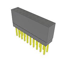 Samtec ESQ-110-13-G-D-LL ລູກບວກສໍເຄດສະຕຣິບສູງ, 0.100" ຊີ້ນ