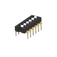 Alcoswitch - TE Connectivity 2454982-4 ສະຫນັບ DIP DIP, THT, 6 ຕຳແໜ່ງ, ຂະຫນາດຂະຫນາດ