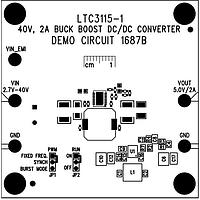 Analog Devices DC1687B ບົດທົດລອງຕົວຄວບຄຸມແຮງດັນສະຫນັກ - ຕົວຄວບຄຸມສະຫນັກປ່ຽນແປງ LTC3115-1 ບົດທົດລອງ I 2A Synchronous Bu