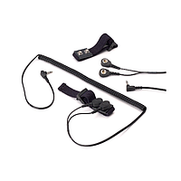 Statico S1050DC-12 ສາຍຮັດສາຍໃສ່ສາຍໃສ່ສາຍແຂນຄູ່ສໍາລັບຕົວຍຶດຄົງທີ່ຂອງຖານຕ້ານທານ (Fabric Wrist Band; 12' Cord)