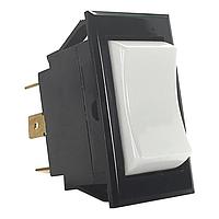 Carling Technologies TIGM51-6S-WH-NBL ສະຫນັບສະຫນູນ Rocker Switch 2-pole, ON - OFF - ON, 10A/15A/15A 250VAC/125VAC/6-28VDC 3/4 HP a. 125-250VAC, ບໍ່ມີແສງສີຂາວ ພື້ນຜິວສົມມົດ/ເຄື່ອງມືງາມ Rocker Switch ມີ .250 Tab (Q.C.)