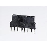 Molex 105311-1106 Shrouded NANOFIT HDR VT SGL FRK 6CKT TIN BLK