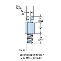 Heyco 10693 ການສະຫນັບສະຫນຸນມີເກັບ, ຜູ້ຊາຍ HSCBS1-632-08 NAT NYL ການສະຫນັບສະຫນຸນ PCB
