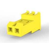 AMP Connectors - TE Connectivity 3-640600-2 ຮູງຮັບ Receptacle Housing FEED THRU WO TAB 2P L.R. ເຫຼືອງ 20 AWG