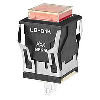 NKK Switches LB01KW01-5C-JC ໄຟສະແດງ LED SQR ແດງ