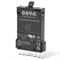 E-T-A Circuit Breakers 2210-S211-P1F2-Z141-16A ຕັດກົດວົງຈອນ 1077, 1P, PL, 277VAC/65VDC, F2,1NC AUX INT ແລະ ON, 16A