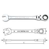 TOPTUL AOAH1919 Flexible Ratchet Combination Wrench (19mm)