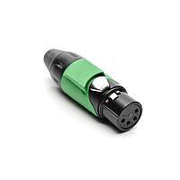 Amphenol Audio AX4FB5M-AU ຕົວເຊື່ອມ 4P SOCKET F PLUG BLKGLD W GRN MRK SLV