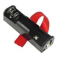 Eagle Plastic Devices 12BH311-R-GR ຄລິບແບດເຕີຣີ 1AA TABS ມີເຊື່ອມຕໍ່ດ້ວຍເຊື້ອຜ້າ