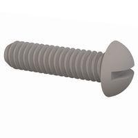 Essentra Components 012520R100 Round Slotted Round Slotted Screw, 1/4-20 Thread, 1 Lg
