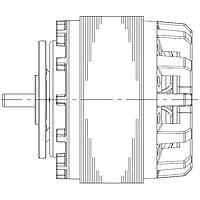 ebm-papst M4E068-DF01-01 ມໍເຕີພັກລະບົບ AC, 230VAC, 1300/1450RPM, 100/132Win, 50/67Wout, 0.44/0.58A, E-Motor