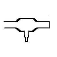 AMP Connectors - TE Connectivity 322A134-3-0 ບູດຜ່ານປ່ຽນ, ຮູບຕົວ T 322A134-3-0