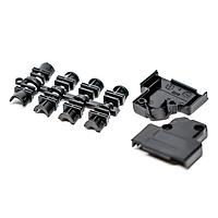 NorComp 971-015-010R011 ຊິ້ນສ່ວນຫຼັງສອງສ່ວນ 15P 45 ອົງສາ ພລາສຕິກສີດຳ