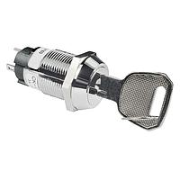 NKK Switches CKL12BFW01-018 ສະຫນັບສະຫນູນ Keylock 19MM ON-ON RMVE 1POS FLAT KEY#018 3A LUG
