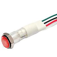 Mallory Sonalert FL1P-8NW-D-ERG24V ໄຟສະແດງບົດບົນ LED RG 8MM NUT 24VAC/DC