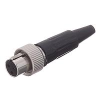 Amphenol Audio AG3FL ຕູມຕໍ່ XLR ຂະໜາດນ້ອຍ 3 ໂພນ ຕູມຕໍ່ສາຍ Mini XLR ປະເພດ G ຜູ້ຍິງ ຕິດຕໍ່ທີ່ມີການປັດແຕ່ງ ພິເສດນິເຄວີລ