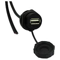 Stewart Connector 67U2BD-003-K USB 2.0 IP67 USB 2.0 ປະເພດ A ຜູ້ຍິງ ເຖິງ ສິ້ນສຸດຟຣີ 3FT