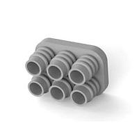 AMP Connectors - TE Connectivity 1586099-1 ເຄື່ອງສົມບັດ 06P UMNL WIRE SEAL ສີເຫຼືອງ 12AWG