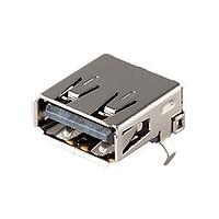 Same Sky (formerly CUI Devices) UJ2-A-HR-G-TH ປະຕູ USB Receptacle USB Jack, ປະເພດ A, ກຳລັງການຮັບຮອງສູງ, ຮອງດຽວ, T&R