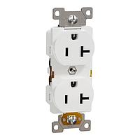 Square D SQR42201WH ປຸ່ມສອງທາງອອກ TR 20A DUPLEX OUTLET COMM WH