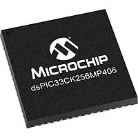 Microchip Technology dsPIC33CK256MP406T-I/MR ຕົວປະມານສັນຍາລັກດິຈິຕອນ & ຕົວຄວບຄຸມ - DSP, DSC dsPIC33C 100MHz, 256K Dual Panel Flash, 128K RAM, OpAmps, 12bit ADCs, PWM
