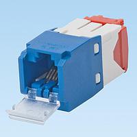 Panduit CJD5E88TGBU ຕູ້ເຊື່ອມຕໍ່ຮູບແບບ Modular / ຕູ້ເຊື່ອມຕໍ່ Ethernet Mini-Com Shuttered Module Cat 5e UTP