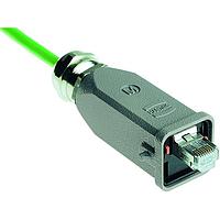 HARTING 09451151505 ຕູ້ຕໍ່ແບບມົດູລາ / ຕູ້ຕໍ່ Ethernet RJI DATA 3A MET- EMC-PLG 8P ສີຂາວ CBL