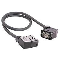 HARTING 20871473002200 ຕົວເຊື່ອມພະລັງງານຫນັກ Han Q4/2 ການປະກອບສາຍພະລັງງານ, ຝາກລະບົບເລດເລີດເທັດລ, ການເຂົ້າມຸມ, ທ່ານຜູ້ຊາຍ/ຜູ້ຍິງສອງທ້າຍ, ລາຍການ UL2237, 2.0m