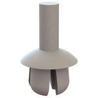 Essentra Components 61PR700900 ປຸດດັດດັດດັດ Push-In Rivet, ຮູ Hole .250, ຄວາມຫນາ Panel .062-.125