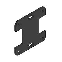 Banner Engineering SMBR55F01 Flat-mounting bracket Bracket: Flat-mounting bracket; Eliminates need for DIN rail; Molded PBT polyester; Black reinforced thermoplastic polyester; Used with R55F, DF-G1, D10, D12