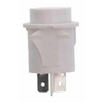 E-Switch PR144C2200 ປ່ຽນມາດຕະຖານ ປຸ່ມກົດ 6.3mm ແທບຕິດຕໍ່, 1 ໂພນ ອອບ-(ອອນ), 16A 125VAC, ສີຂາວຕົວເຄື່ອງ, ຕົວກະທົບສີຂາວ, ບໍ່ມີສັນຍານ