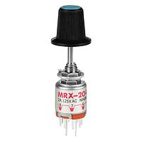 NKK Switches MRX204-CG ສະຫນັບສະຫນູນການຫຼຽນຫຼັກ DP ມີ 2-4 ຕຳແໜ່ງ ປຸ່ມໃຫຍ່ ສີຟ້າ