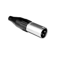 Amphenol Audio AC3M-AU ຕົວເຊື່ອມສາຍສະເພາະ 3 ໂພນ XLR ຕົວເຊື່ອມສາຍຊາຍ ປົດທາງດ້ວຍທາງທອງ ຕິດຕາມລາຍລະອຽດ ສີນິເຄວລ