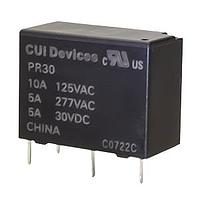 Same Sky (formerly CUI Devices) PR30-3V-450-1A-E ພາວເລລີ 20.5 x 10.2 x 15.3 ມມ, 3 V, 10 A, SPST (1 Form A), Epoxy Sealed