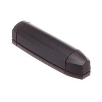 New Age Enclosures P3A-401108 ກ້ອງປົກປ້ອງ USB Dongle ໄຟຟ້າ 4.0 x 1.1 x 0.8 ນິ້ວ - ສີດຳ