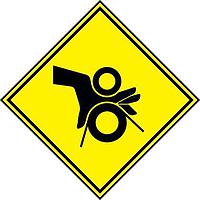 Panduit PPS0202B493 ປ້າຍຄວບຄຸມຄວາມປອດໄພ ADH Sign Poly 'Pinch Point s