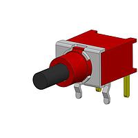 Dailywell 8AS9P1A1M6NRES ປຸ່ມກົດຂະໜາດນ້ອຍປອດກັນນ້ໍາ Sub-miniature Pushbutton SPST switch on-mom right angle pc thru-hole