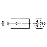 RAF Electronic Hardware 4632-1032-S-12 ເຮັກ 3/8 ເຮັກ X 1.00 ຄວາມຍາວ ເຮັກ ຊາຍ-ຍິງ Standoff