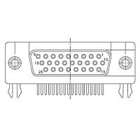 Amphenol Commercial Products 17EBH-026-S-AM-0-10 ຕູ້ຕໍ່ສັນຍາ D-Sub ຄວາມຫນາແບບສູງ D-SUB HD R/A