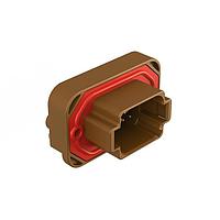 Amphenol SINE Systems AT13-08PD-BM04 ຕົວເຊື່ອມຕໍ່ RA Flng Mnt PCB Rcpt 8POS Brw Tin Cont D