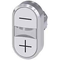 SIEMENS 3SU10503AB660AL0 ປຸ່ມກົດແບບແກ້ວ TWIN BUTTON, MOM, WHITE/WHITE
