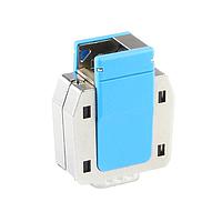 Molex / FCT 213032-1031 ຝາຫົວ D-Sub Backshell ສໍາລັບ D-Sub Conn Shell ຂະໜາດ 1 ອອກສາຍການຕິດຕັ້ງຕົວຕົວກັບການລັອກດ້ວຍກວດສອບສີຟ້າ