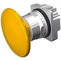 SIEMENS 52PM9V4 ປຸ່ມກົດຮູບເຫຼັກເຫຼັກ, MOM, ເຫຼືອງ, 2 1/2" ເປັນພລາສຕິກ, 2POS