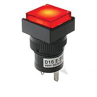 E-Switch L16PLT100RED ປຸ່ມກົດໄຟສະແດງ Pilot Light Pushbutton, No Internal Switch Contacts, Pilot Indicator, Panel Mount, Front, Red
