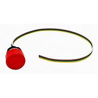 NKK Switches FF0126BACAEA01-WL ປຸ່ມຫຼັກສຸດກົດສຸດກົດ DPST 25mm ມີລູກສອນ W/ 4 RIBBON 12in WIRES CN2683