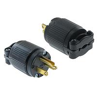 Qualtek Electronics Q-726 ປລັກ 20A/250VAC WIRNG DEV NEMA 6-20P ສີດຳ