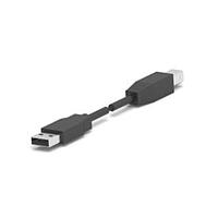 AMP Connectors - TE Connectivity 1487594-2 USB 2.0 USB A-B 28/28 ສີດຳ .25 ແມັດ